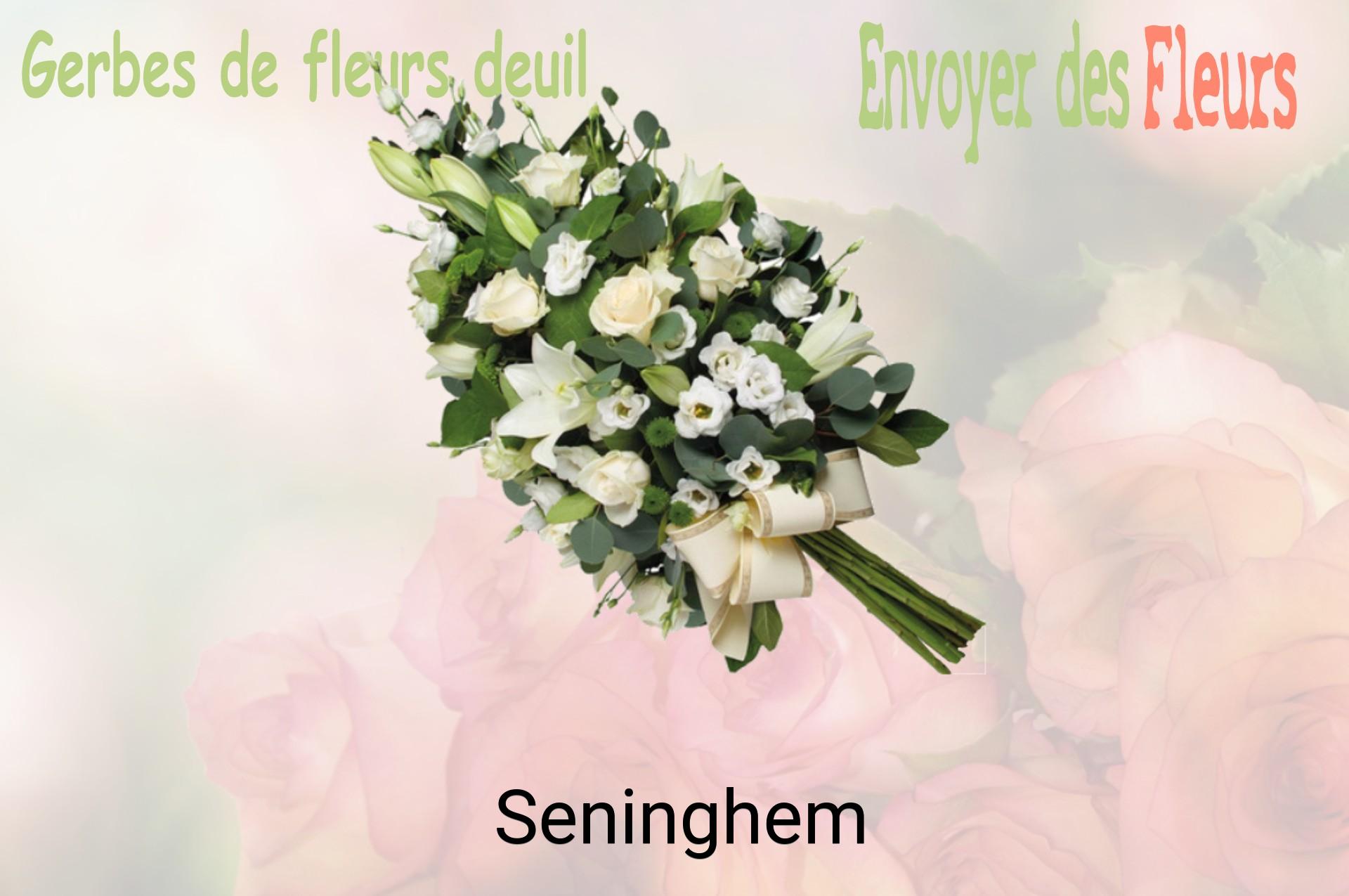 Gerbe de fleurs de deuil livrée à Seninghem
